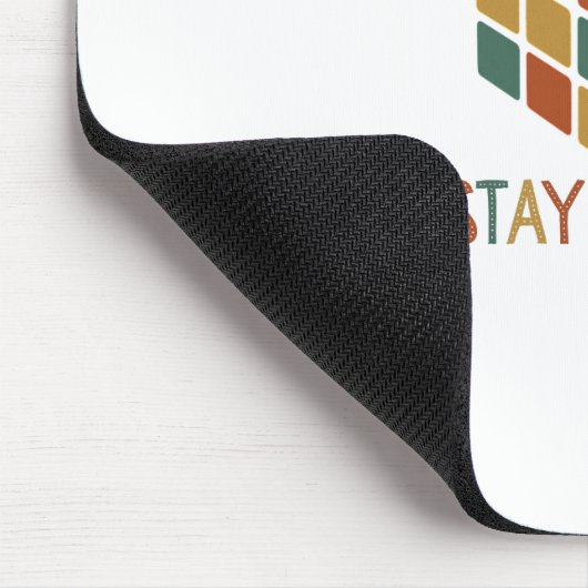 Stay Cubed | Logic Cube Retro Style Puzzel Muismat (Hoek)