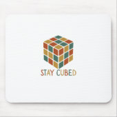 Stay Cubed | Logic Cube Retro Style Puzzel Muismat (Voorkant)