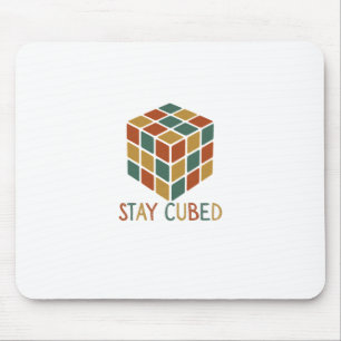 Stay Cubed   Logic Cube Retro Style Puzzel Muismat