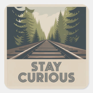 Stay Curious Vierkante Sticker