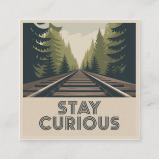 Stay Curious Vierkante Visitekaartje