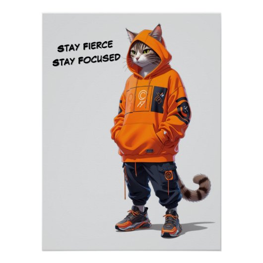 Stay Fierce, Stay Focused - Personnalisable Poster (Devant)