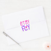 Stay Fly retro 90s slang Vierkante Sticker (Envelop)