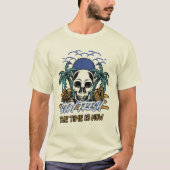 Stay Fresh Skull Beach T-shirt – Edgy Surf (Voorkant)