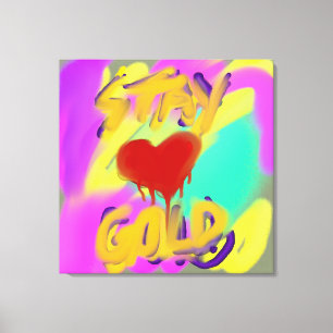 STAY GOLD CANVAS AFDRUK