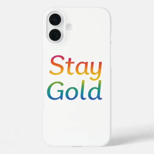 Stay Gold iPhone Hoesje (Achterkant)