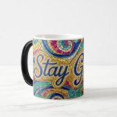 Stay Golden mosaic color morphing ceramic mug (Devant gauche)
