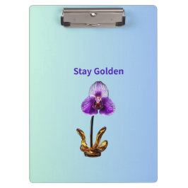 Stay Golden Orchid Klembord