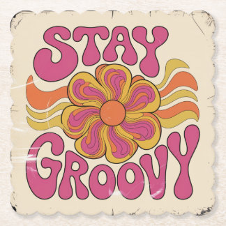 Stay Groovy Kartonnen Onderzetters