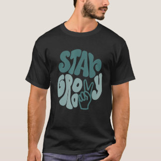 Stay Groovy Peace Sign Love Retro 60S 70S 80S Grew T-shirt