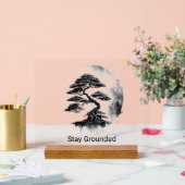 Stay Grounded Estilo Minimalista en Tinta Negra (Mariage)