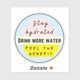 STAY HYDRATED DRINK MEER WATER STICKER