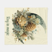 Stay in Magic Winter Moon Design Fleece Deken (Voorkant (Horizontaal))