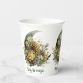 Stay in Magic Winter Moon Design Papieren Bekers (Voorkant)