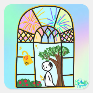 Stay in the Light Vierkante Sticker