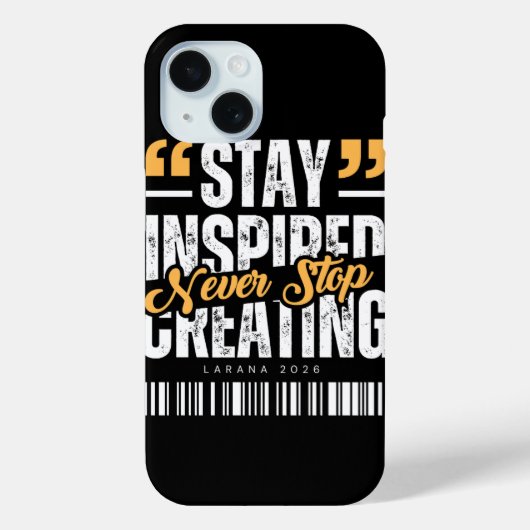 Stay Inspired Motivational Quote Phone Case (Achterkant)