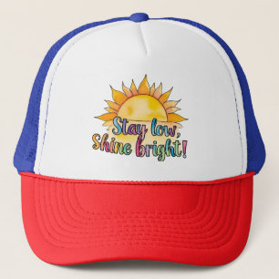 'Stay Low Shine Bright' Dgn2-by Maaya_Prints- Trucker Pet