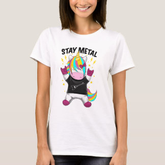 Stay metal unicorn t-shirt