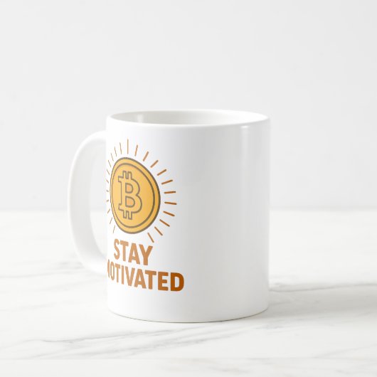Stay Motivated Bitcoin Mug (Devant gauche)