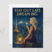 Stay Out Late. Dream Big.  Briefkaart (Voorkant / Achterkant)