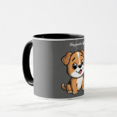 Stay Pawsitive Cute Puppy Dog Coffee Mug (Devant gauche)