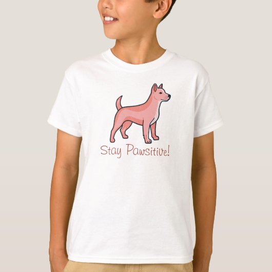 Stay pawsitive Dog T-shirt (Voorkant)