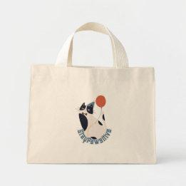 Stay Pawsitive Tuxedo Cat Birthday Party Tiny Tote