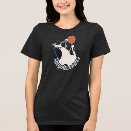 Stay Pawsitive Women's Tri-blend Tuxedo Cat Birthd Shirt