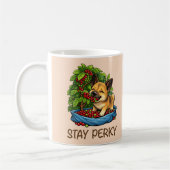 Stay Perky Cute Dog Ceramic Coffee Mug (Gauche)