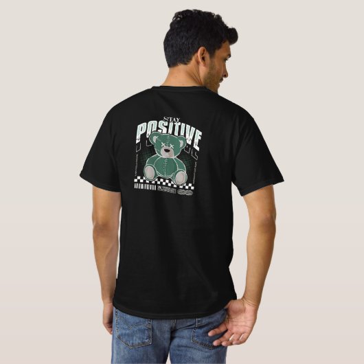 Stay Positive Bear Tee T-shirt (Achterkant volledig)
