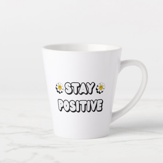 Stay Positive Latte Mok (Rechts)