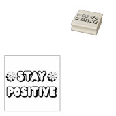 Stay Positive Rubberstempel (Gestempeld)