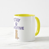 stay positive, stay pawsitive mok (Voorkant rechts)