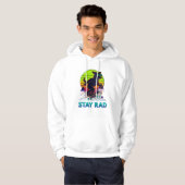 Stay Rad Retro Skate Dog Design Hoodie (Voorkant volledig)