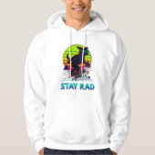 Stay Rad Retro Skate Dog Design Hoodie (Voorkant)