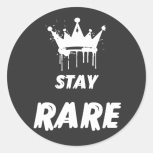 Stay Rare Sticker – Minimalistische Streetwear Kro