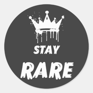 Stay Rare Sticker – Minimalistische Streetwear Kro