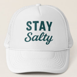 Stay Salty - Coastal Teal Beach Bum Graphic Print Trucker Pet