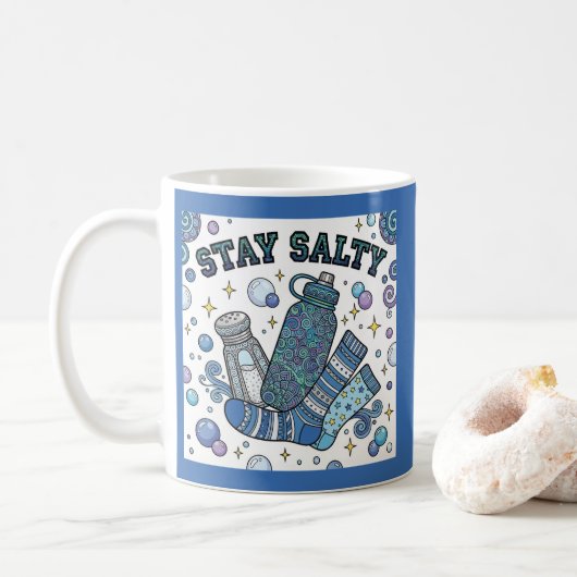 Stay Salty Dysautonomia/POTS Personalized Mug (Avec donut)