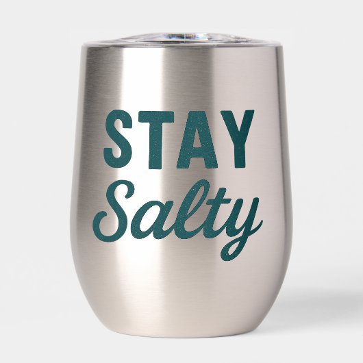 Stay Salty - Teal Blue Coastal Life Graphic Print (Avant)