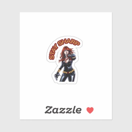Stay Sharp - Black widow Sticker (Vel)