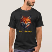 Stay Sharp Fox Graphic T-Shirt (Devant)