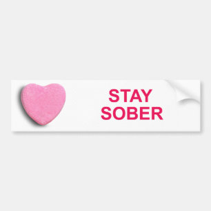 STAY SOBER SNOEP HEART BUMPERSTICKER