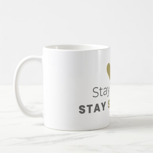 Stay Soft Stay Strong Minimal Motivational Mug Koffiemok (Links)