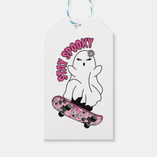 Stay Spooky Ghost On A Skateboard beroemd gemaakt Cadeaulabel