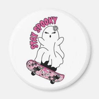 Stay Spooky Ghost On A Skateboard beroemd gemaakt  Magneet