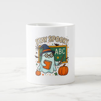 Stay Spooky Ghost Teacher Mug for Halloween Extra Grote Beker