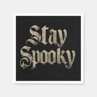 "Stay Spooky" Vintage Gothic Typography Servet