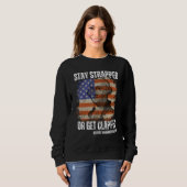 Stay strapped or get clapped George Washington 4th Trui (Voorkant volledig)