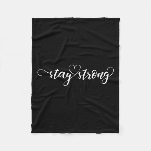 Stay Strong Heart Fleece Deken (Voorkant)